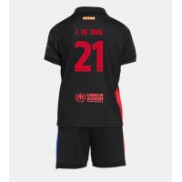 Barcelona Frenkie de Jong #21 Auswärts Trikotsatz Kinder 2024-25 Kurzarm (+ Kurze Hosen)